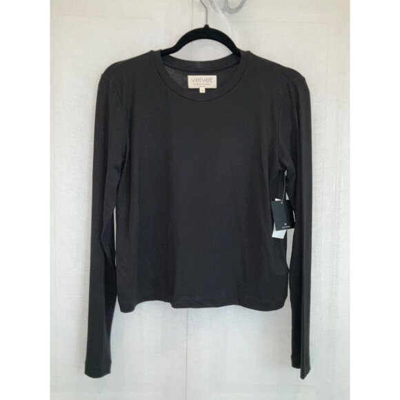 Velvet by Jenny Graham Pacifica 05 Tee Black NEW size X-small XS - Picture 2 of 5